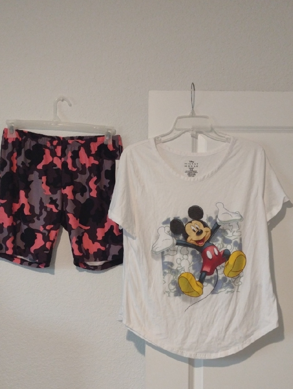 Disney Mickey Shirt with Shorts Euc